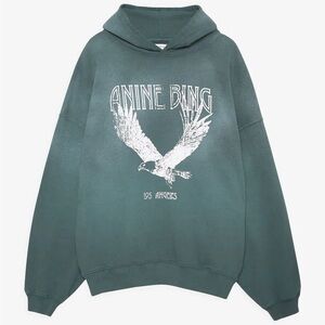 Anine Bing Ash Eagle Hoodie in Emerald